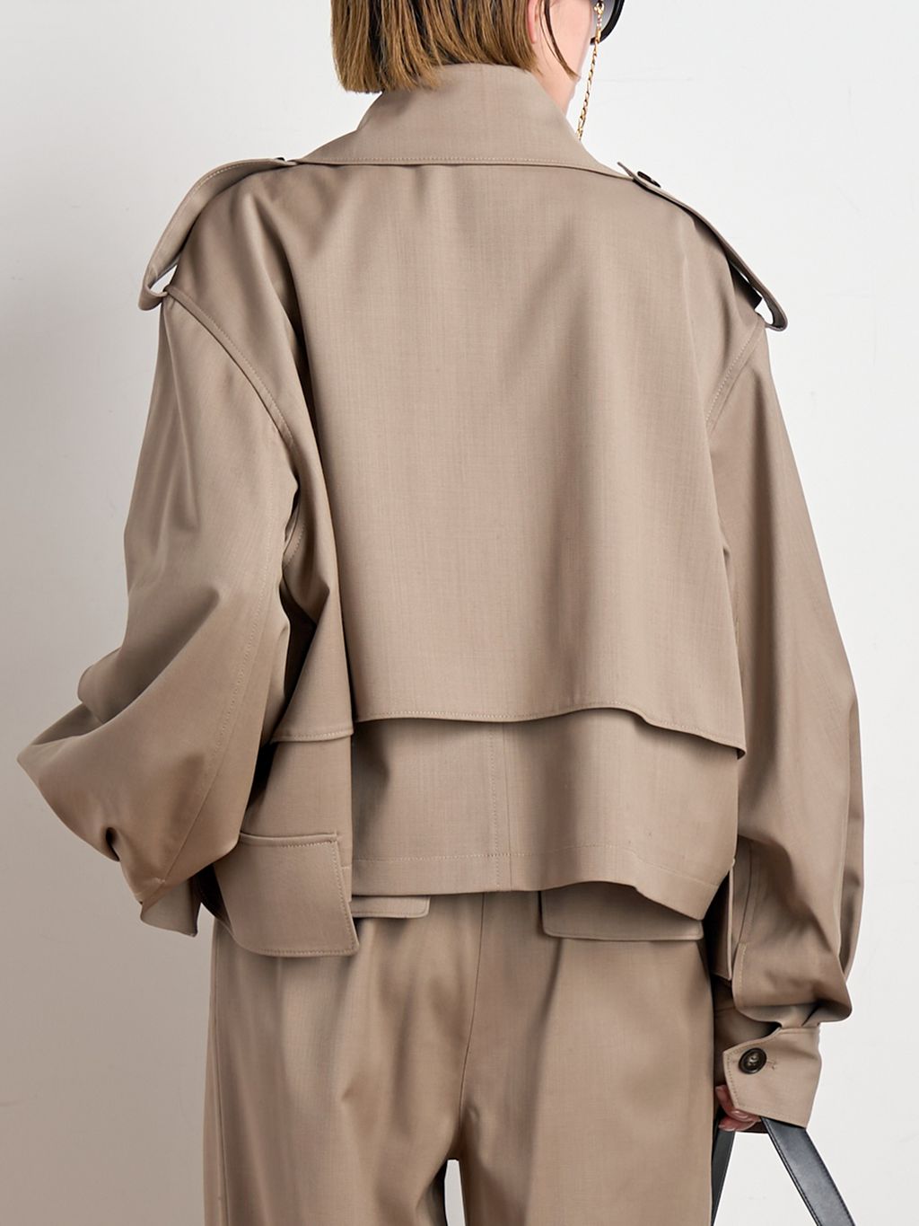 予約》【MINITZ/ミニッツ】別注SHORT TRENCH JACKETのコーディネート