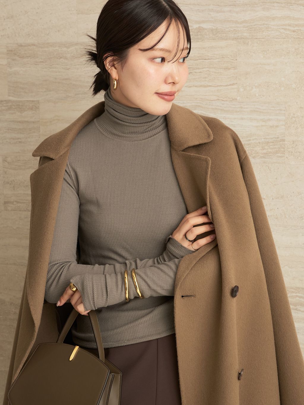 追加予約》super100s jersey turtle ニットのコーディネートスナップ