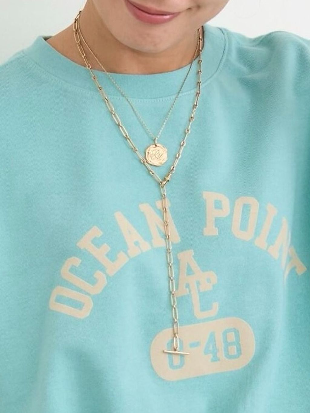 AMERICANA/アメリカーナ】 Short Sleeve Cut Off Sweatの