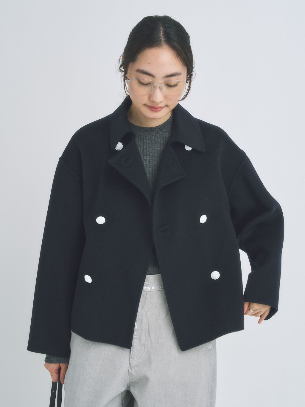 Short Per Coat / ショートピーコートのコーディネートスナップ