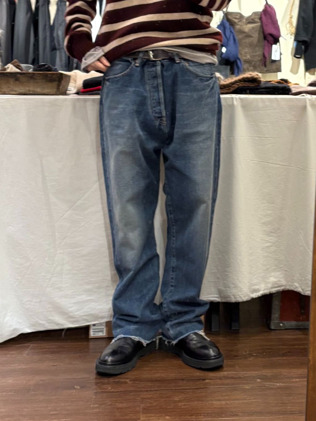 Modele Particulier ARMEN】WOOL STRIPE PULのコーディネートスナップ