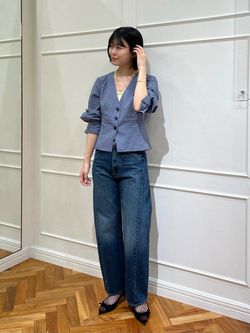 BAUM UND PFERDGARTEN/バウム ウンド ヘルガーデン CHECK BL ブラウス