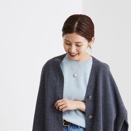 Super160 ショールカラーハーフコートのコーディネートスナップ（Suzy
