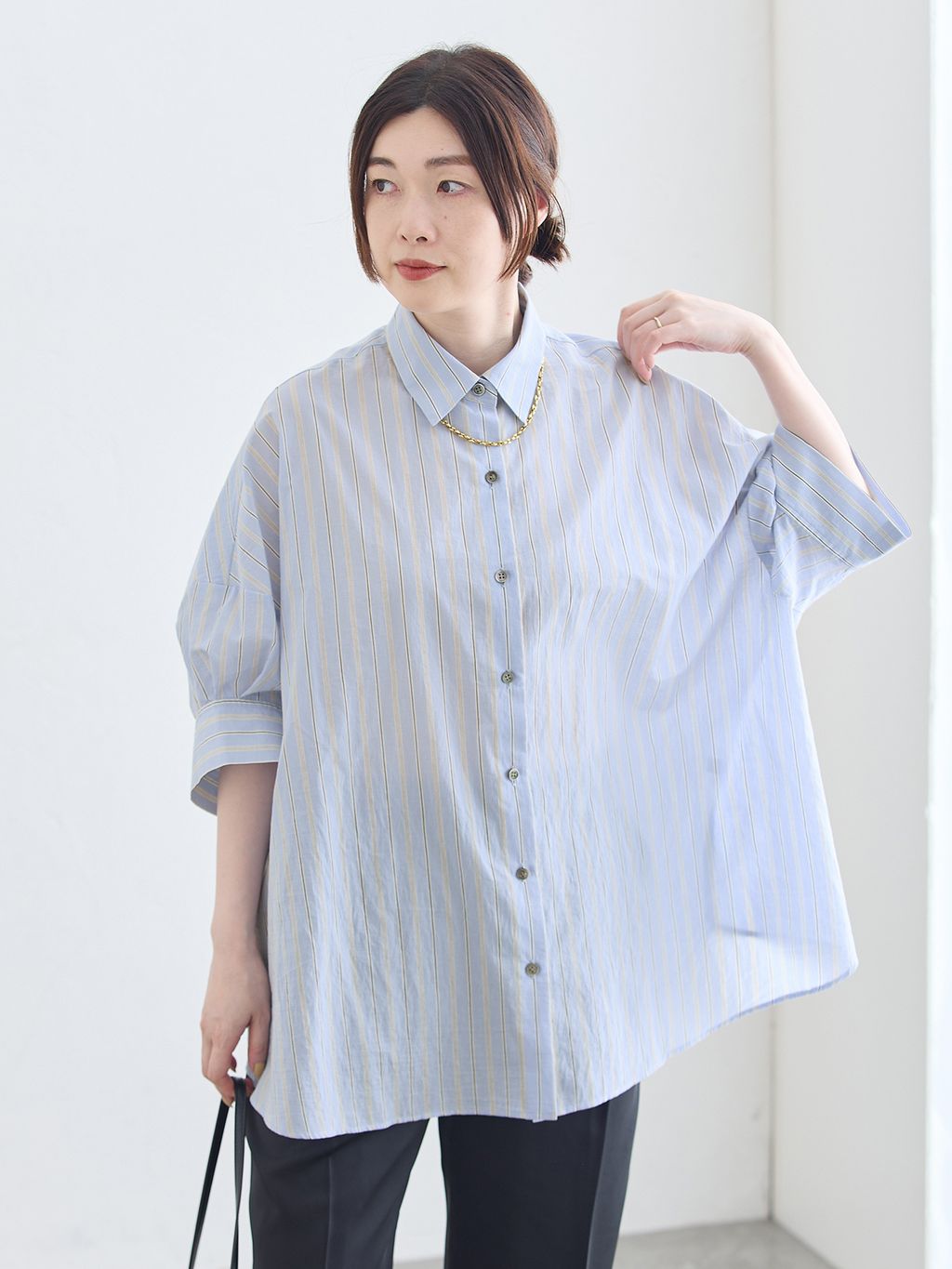 予約》FABRICA ワイドショートスリーブシャツのコーディネートスナップ