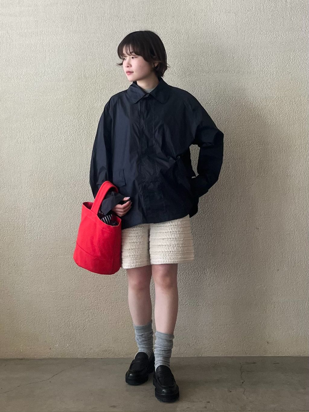 HTS】 NYLON BALMACAAN SHORT COATのコーディネートスナップ（A.D