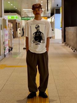 志村けん × JOURNAL STANDARD Tシャツのコーディネートスナップ（yuji