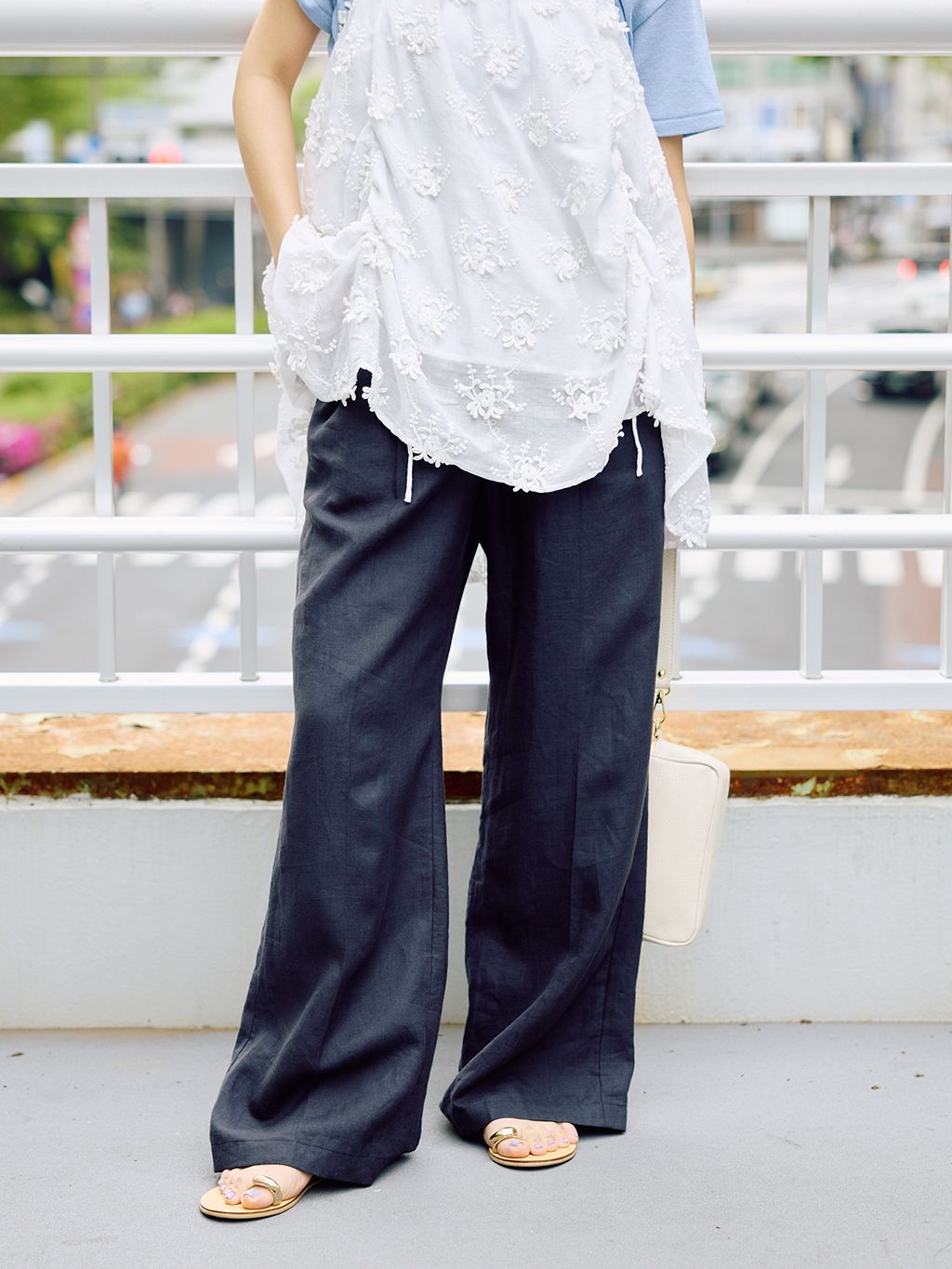 crinkle crinkle crinkle SLOBE別注 embroidery camisoleの