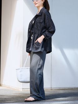 ≪新色 / 追加≫ラミースタンドブルゾンのコーディネートスナップ