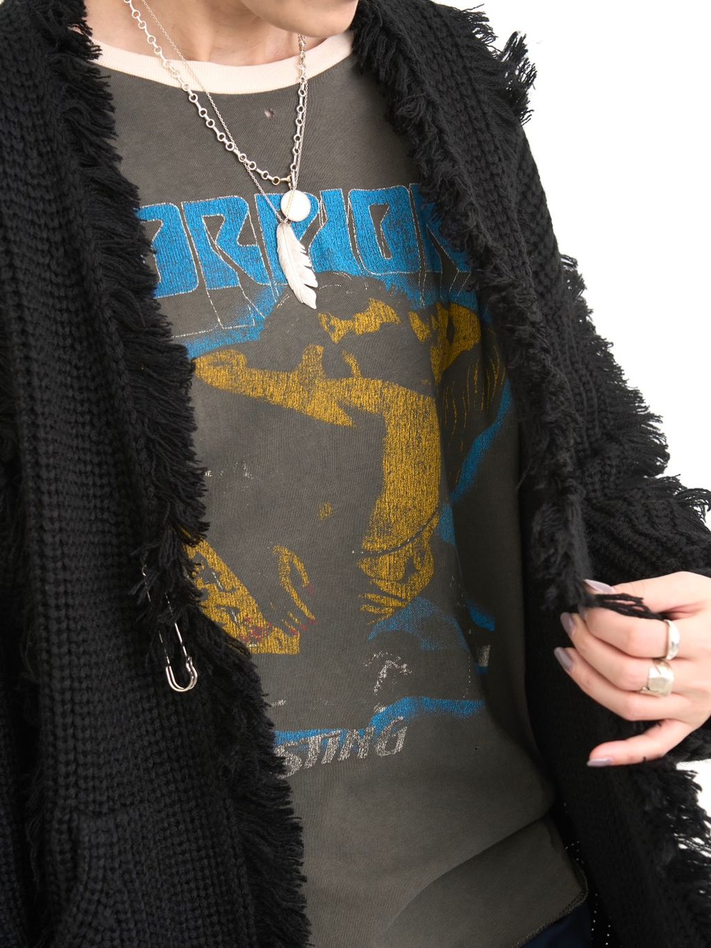 R13/アールサーティーン】 FRINGE CARDIGANのコーディネートスナップ