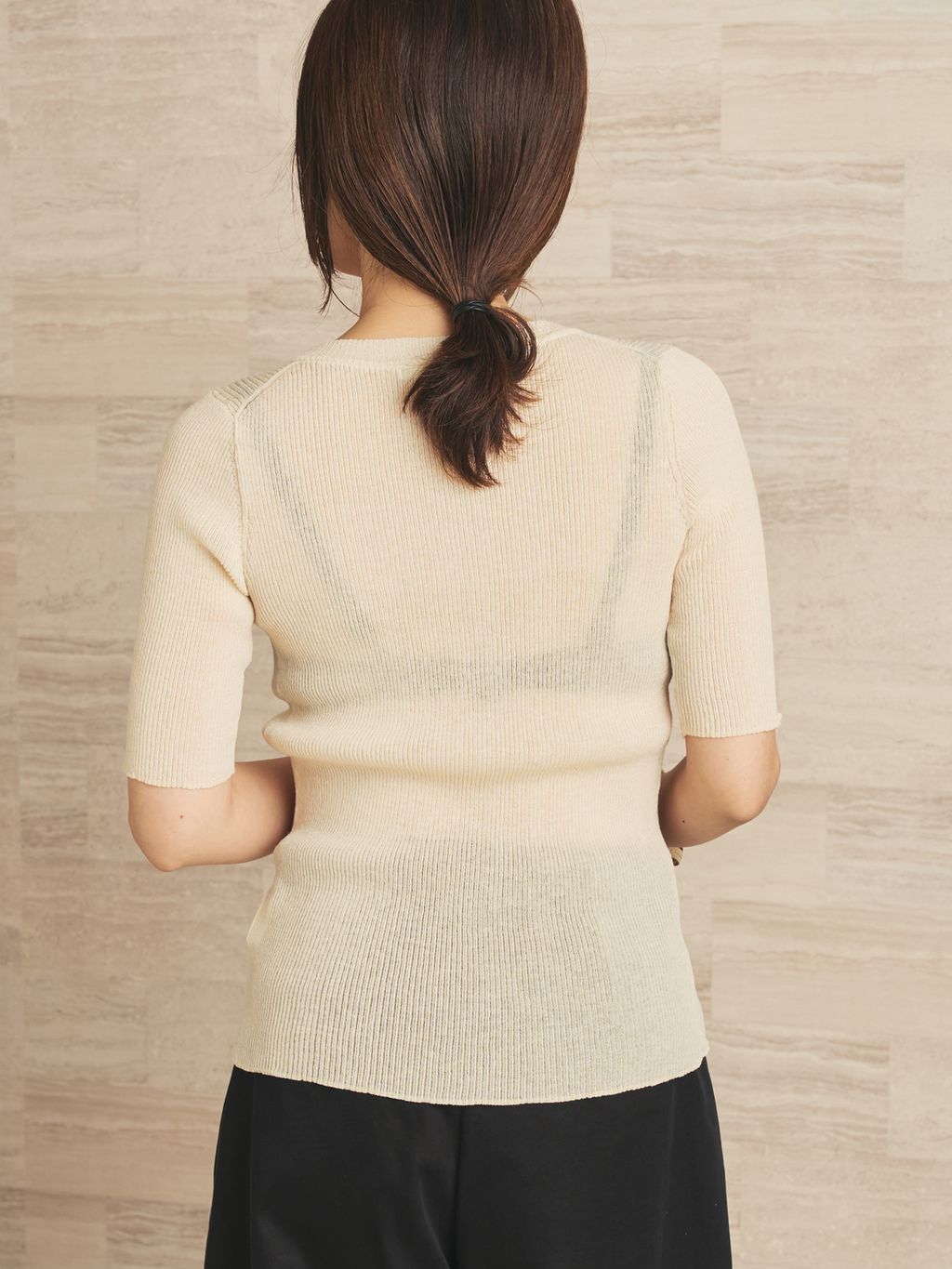 R'IAM RIB SEER カーディガンのコーディネートスナップ（yoshie
