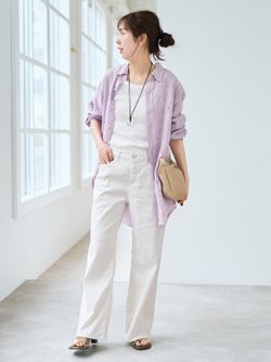 POLO RALPH LAUREN/ポロ ラルフ ローレン LINEN STRIPE SPORT SHIRTSの