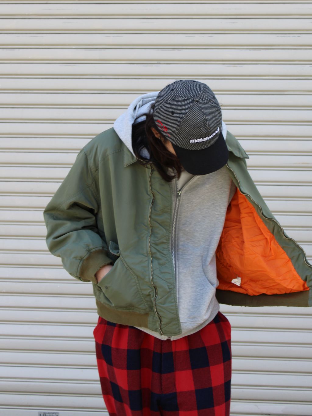 ANCELLM × WISM 別注 FADED BOMBER JACKET EXのコーディネートスナップ