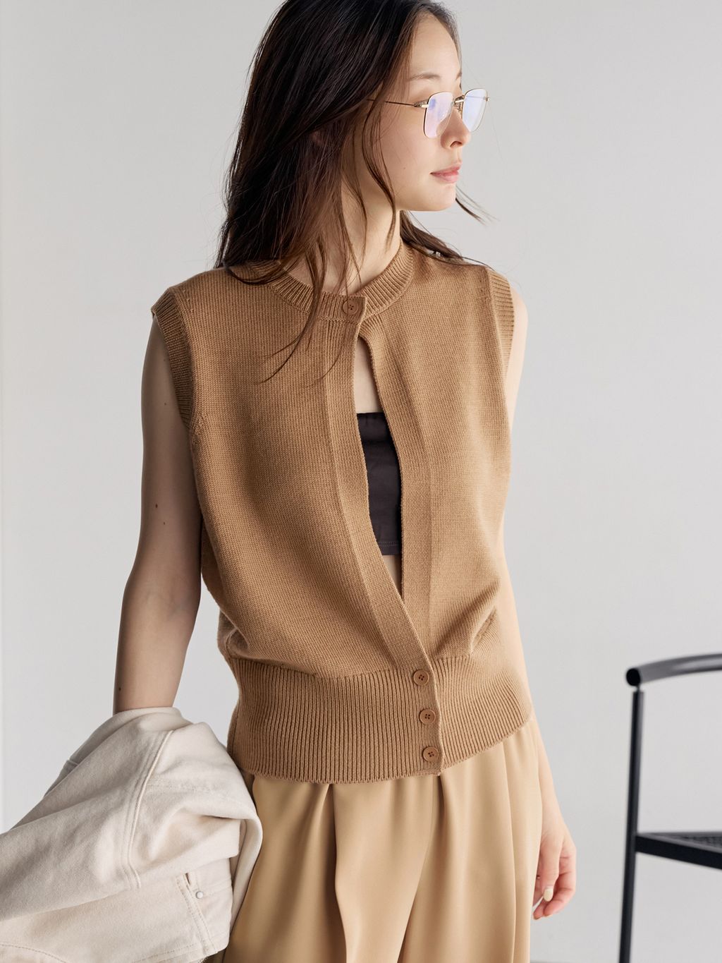 2Way Knit ベストのコーディネートスナップ（Nene）｜Plage