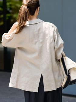 ソフトリネンライトジャケットのコーディネートスナップ（minami