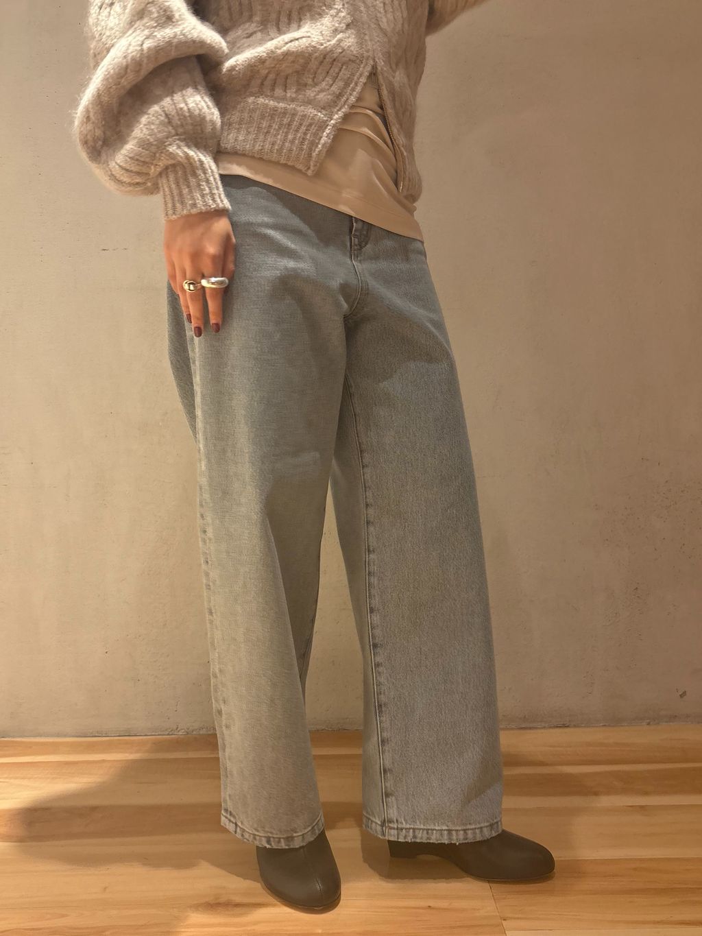 les Tendre alan zip UP ニットのコーディネートスナップ（erina