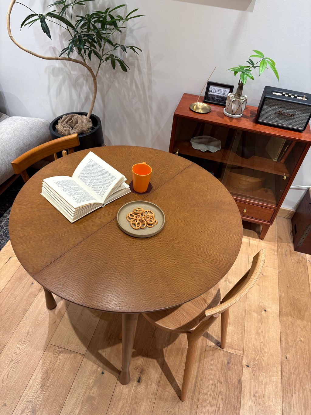 大型商品》AROS ROUND TABLE brown アロス ラウンド テーブル ブラウン