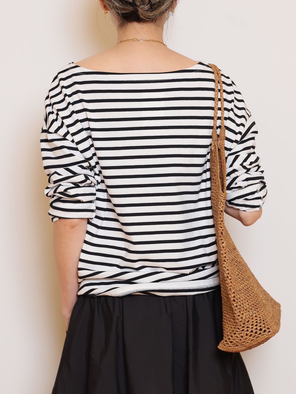 French Stripe Tシャツのコーディネートスナップ（MUSE）｜MUSE de