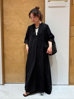手洗い可》ハイブリッドリネンイージーパンツのコーディネートスナップ