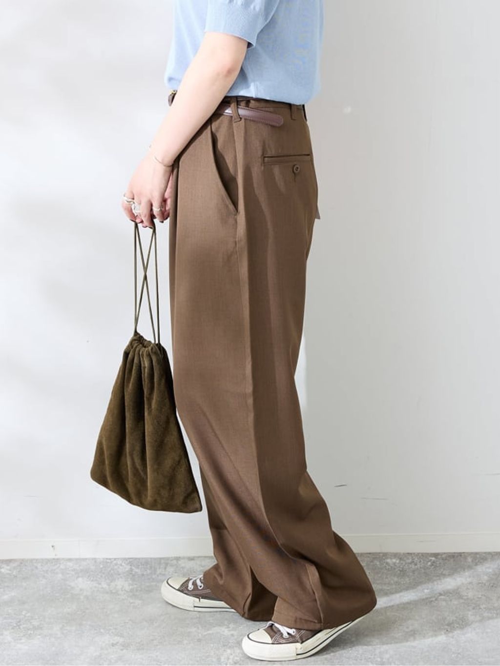 REDKAP 別注 TR Wide Pantsのコーディネートスナップ（Kanako）｜B.C 