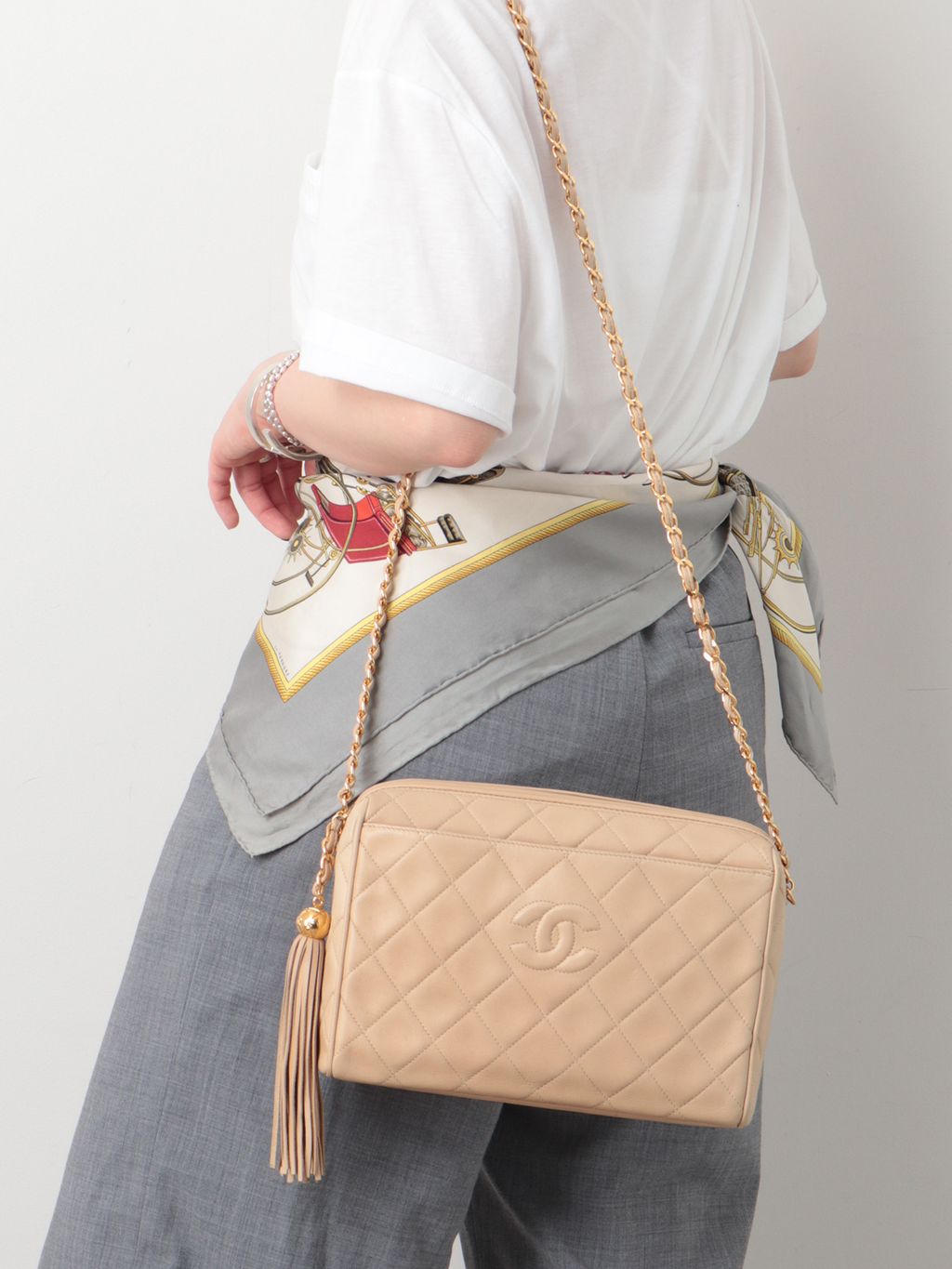 VINTAGE CHANEL/シャネル】Matelasse shoulder bag taのコーディネート