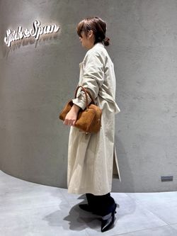 追加》エアリーギャバジンコートのコーディネートスナップ（miku