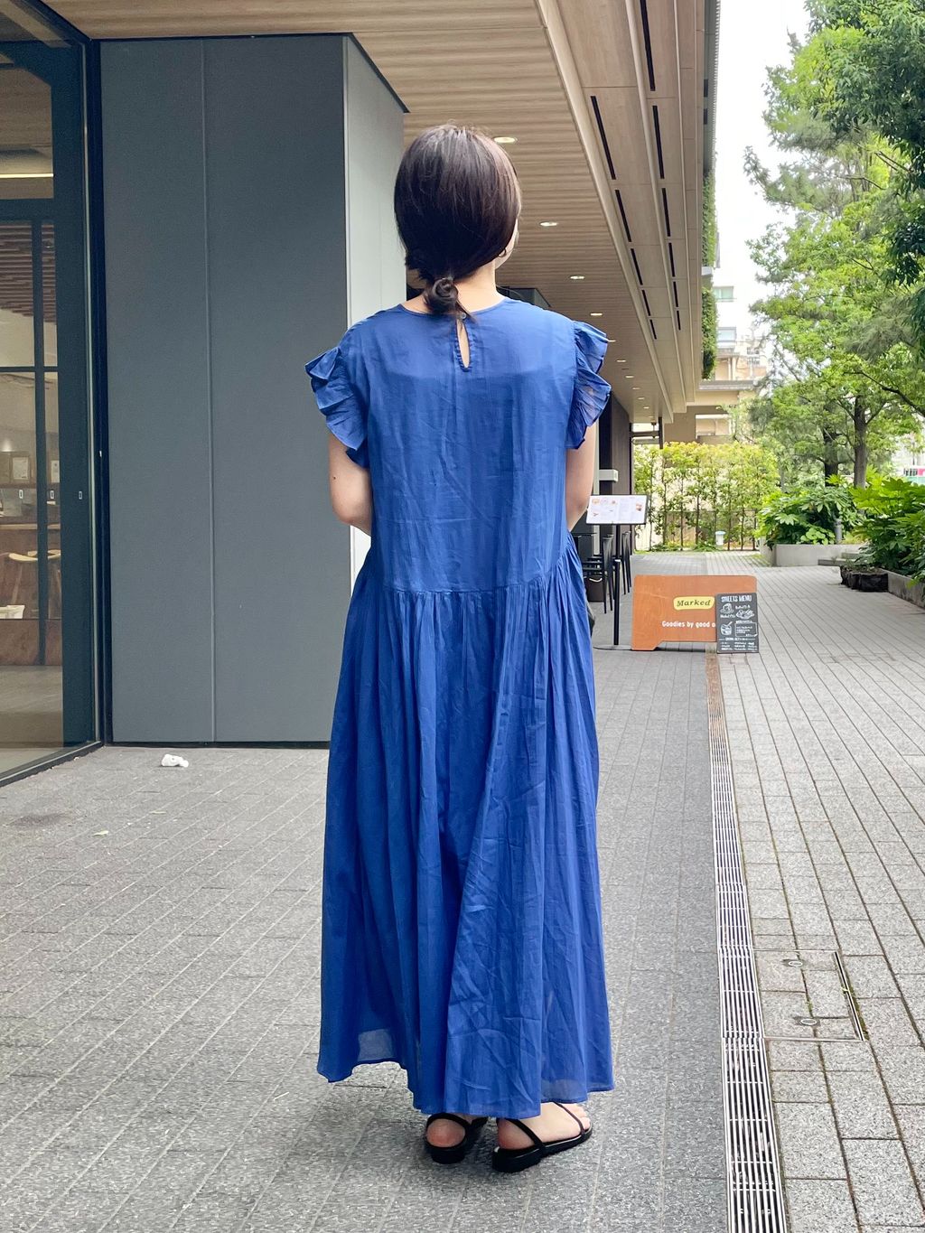 コットンボイルフリルワンピースのコーディネートスナップ（miya