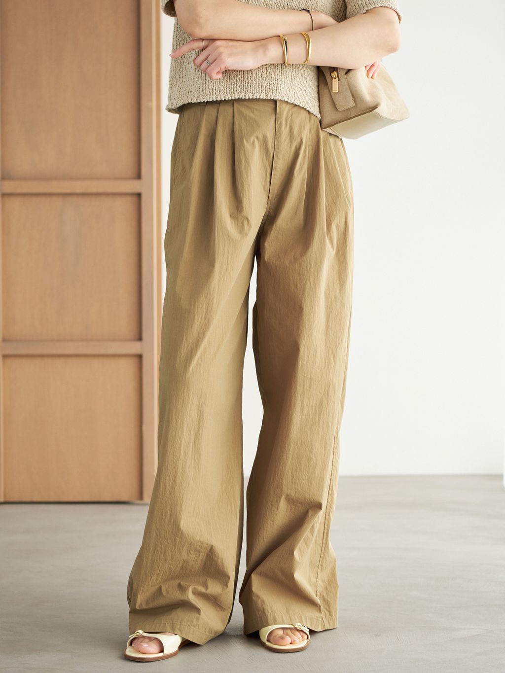 Italian yarn CO half ニットのコーディネートスナップ（yoshie