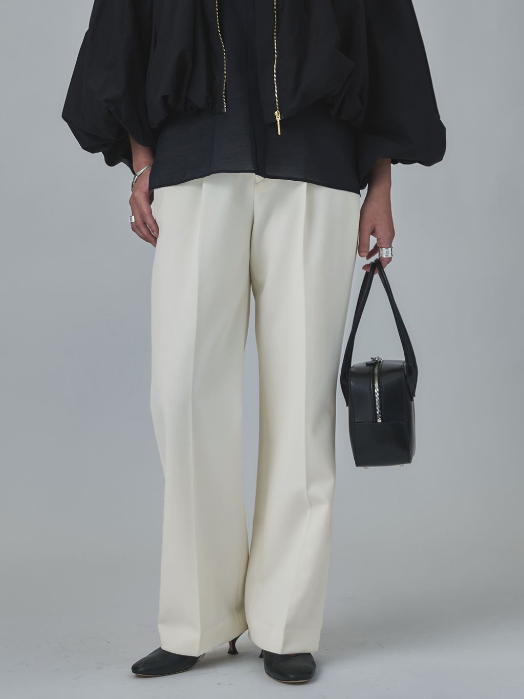 VERMEIL par iena 新品 ストレッチダブルクロス オールインワン 追加3予約》ダブルクロスストレッチパンツのコーディネートスナップ