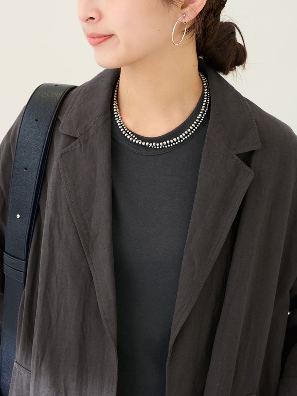 ≪一部カラーWEB限定 / 追加予約≫綿麻ポプリンコートのコーディネート