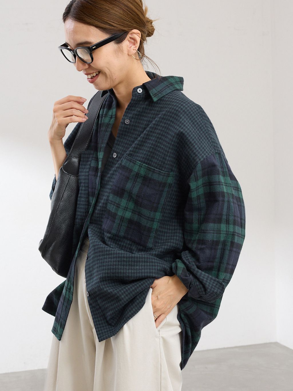 ≪予約≫ネルチェックシャツNEWのコーディネートスナップ（tomo