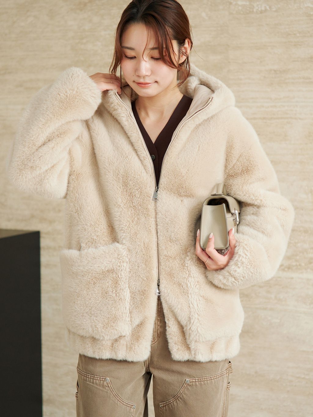 R'IAM カシュクールカーディガンのコーディネートスナップ（yuzuki