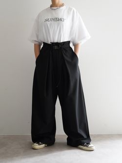 SUNDAY ハンサムワイドパンツのコーディネートスナップ（Y.S
