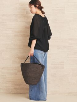 le / ル NATURAL COTTON SHIRRING ブラウスのコーディネートスナップ