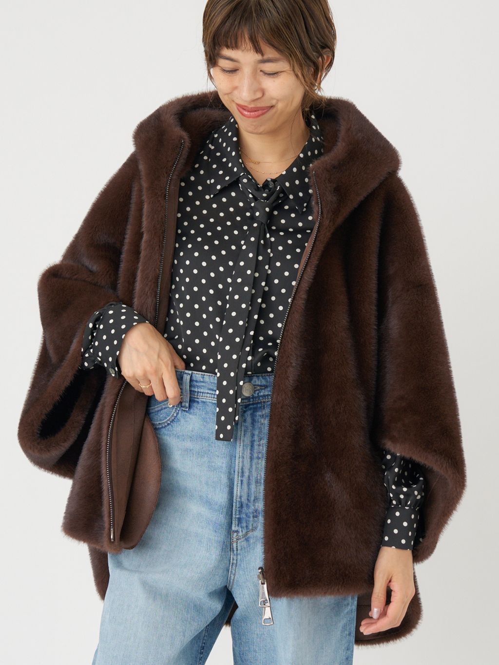 LOU ANDREA/ルーアンドレア ECO FUR BZ エコファーブルゾンの 