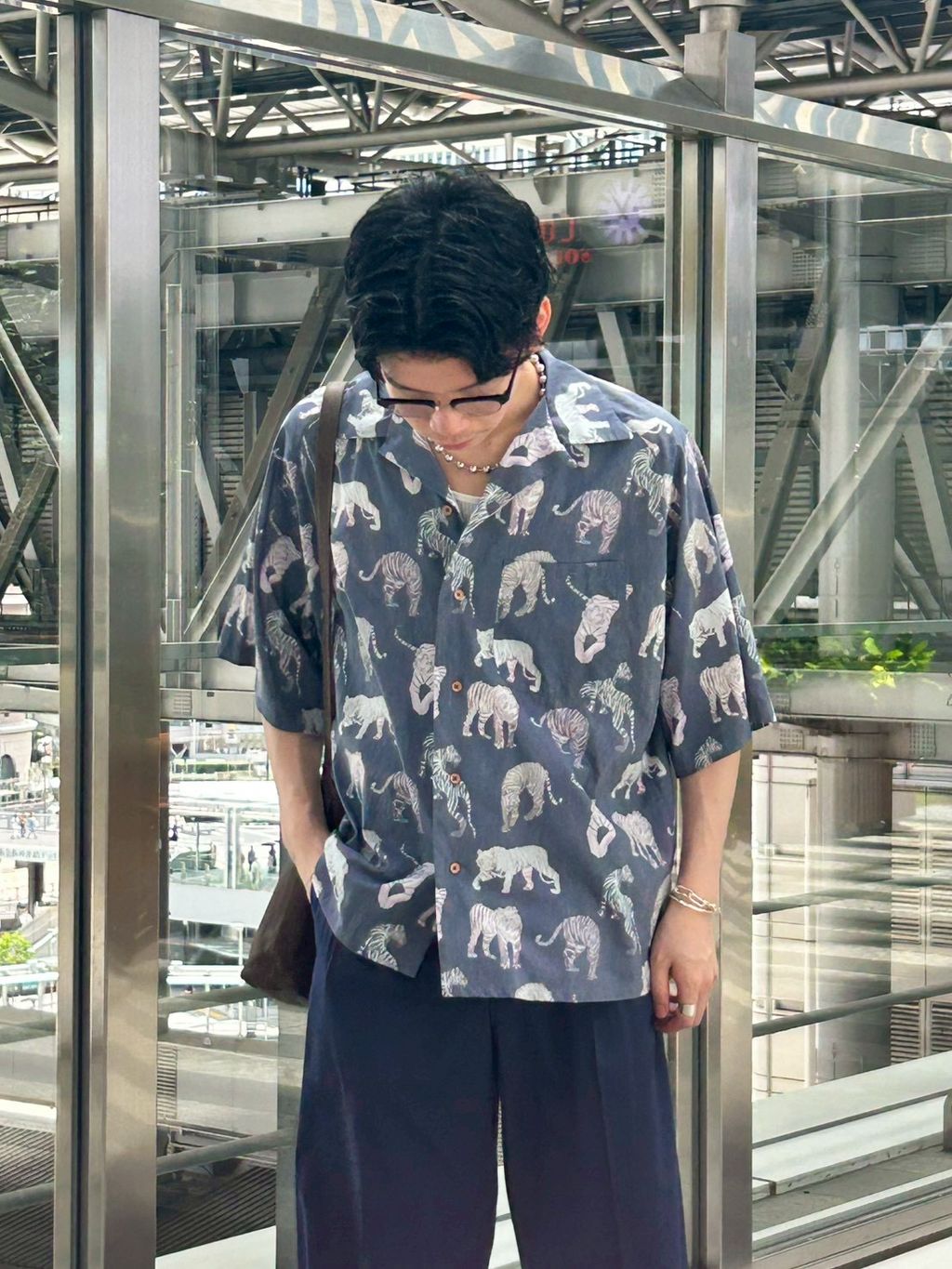m's braque (エムズ ブラック) ALOHA SHIRTのコーディネートスナップ