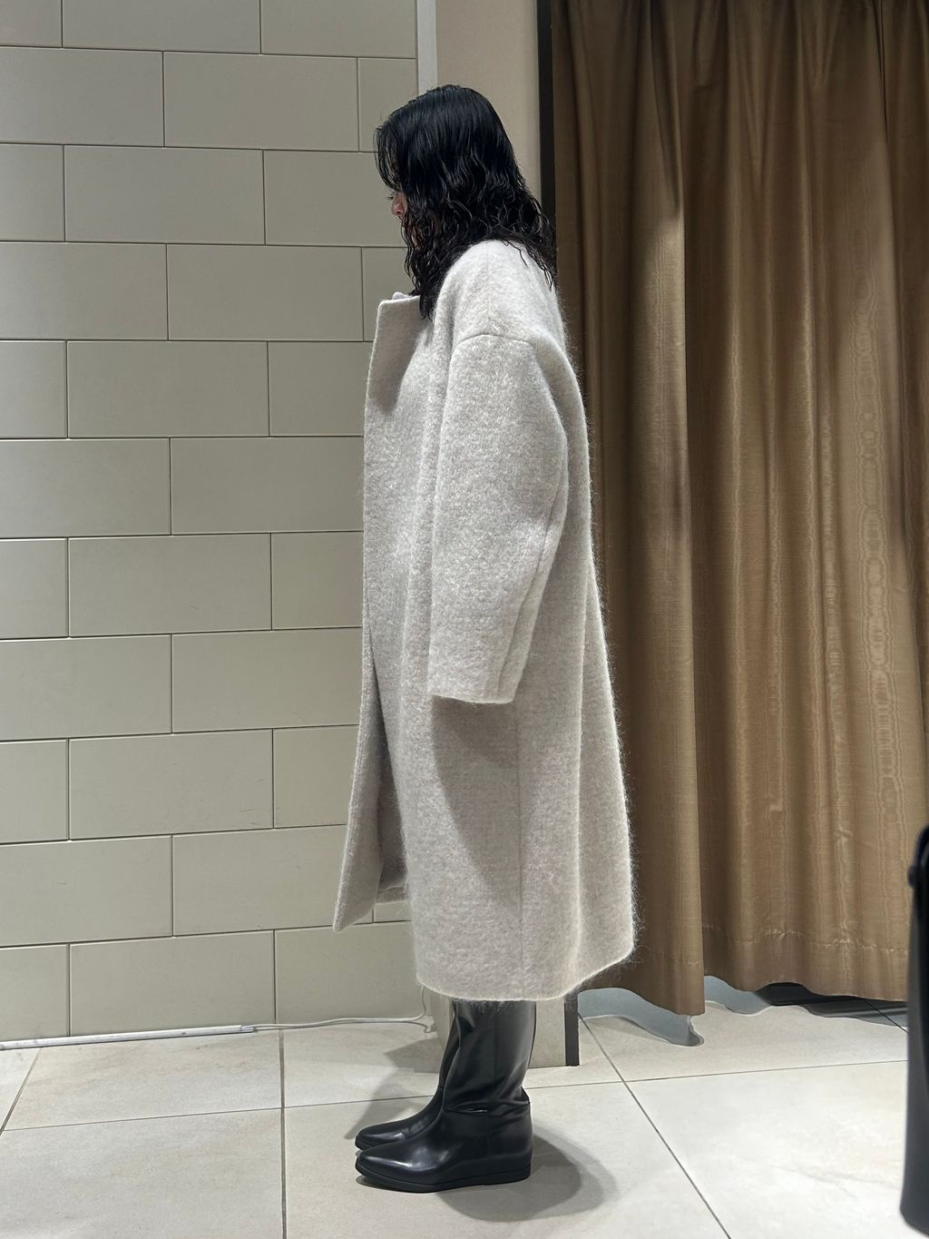 Spick & Span ロングコート シャギーコクーンコート サイズ38 シャギーコクーンコートのコーディネートスナップ（honoka）｜Spick
