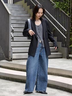 追加3》ウールライクストレッチジャケットのコーディネートスナップ