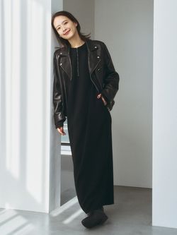 追加8》ダブルクロスミニマルロングドレスのコーディネートスナップ