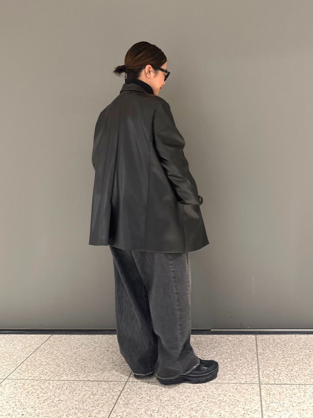 SUNDAY FAUXレザージャケットのコーディネートスナップ（R.Y