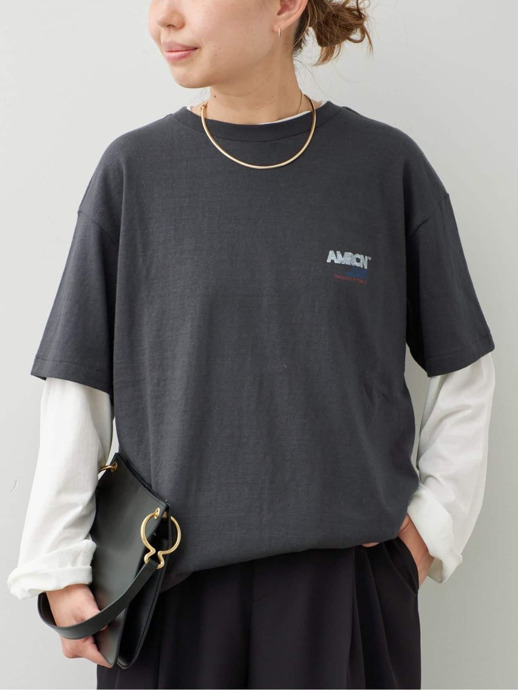 予約》【AMERICANA/アメリカーナ】AMRCN TEEのコーディネートスナップ