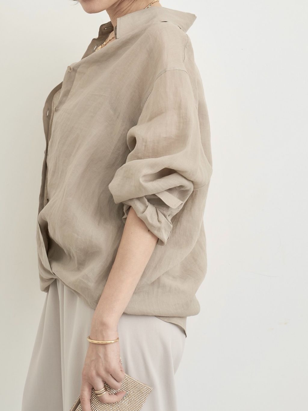 Ramie 2way Shirtsのコーディネートスナップ（STAFF.S）｜L