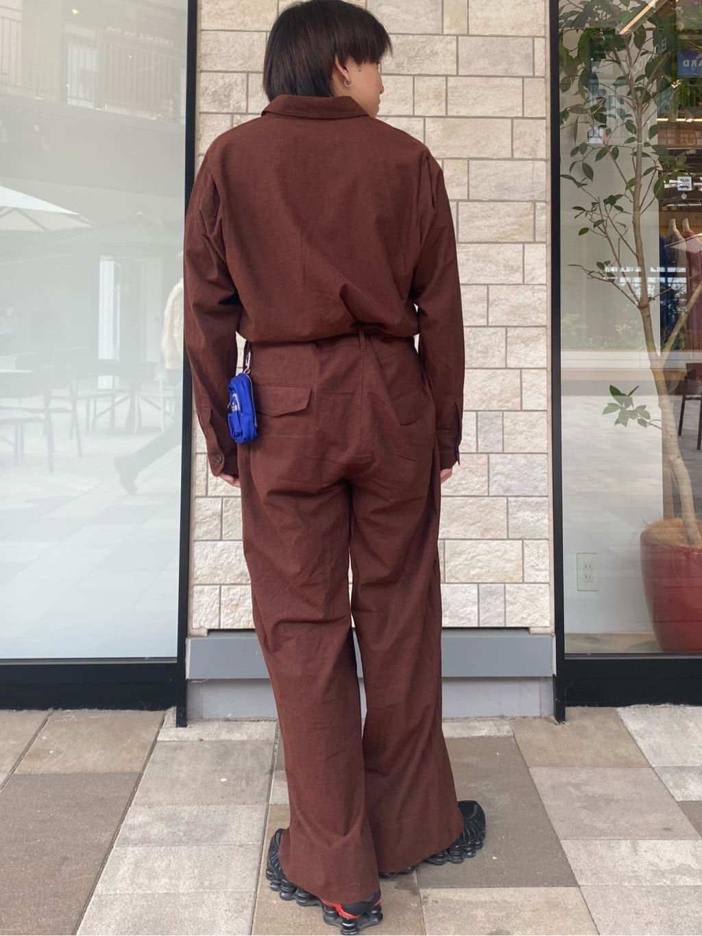 Deux Allures/ドゥ アリュール】シャンブレーオールインワンの