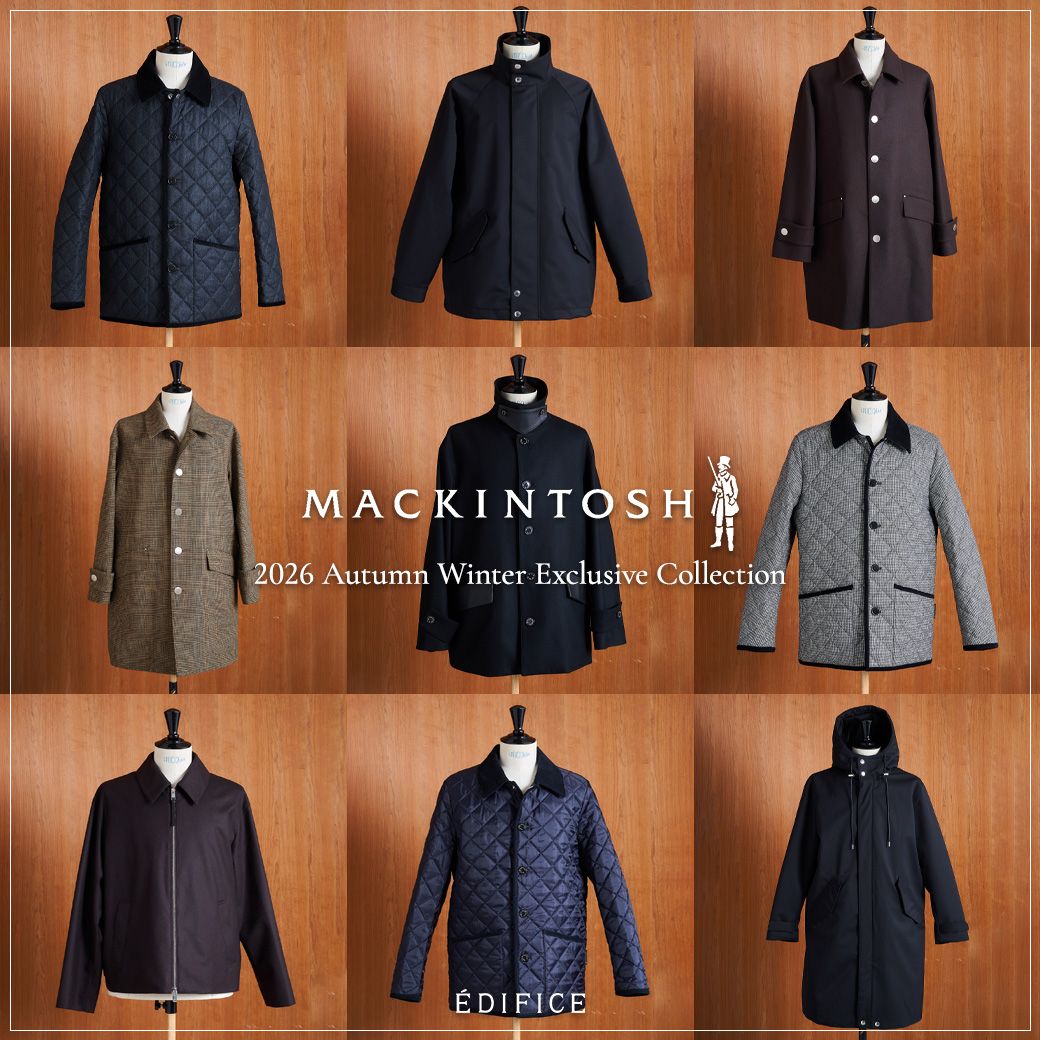 マッキントッシュEDIFICE別注ハンビーダブルハウンドトゥース 2026A/W】別注MACKINTOSH 待望の新作コレクション｜EDIFICE｜EDIFICE