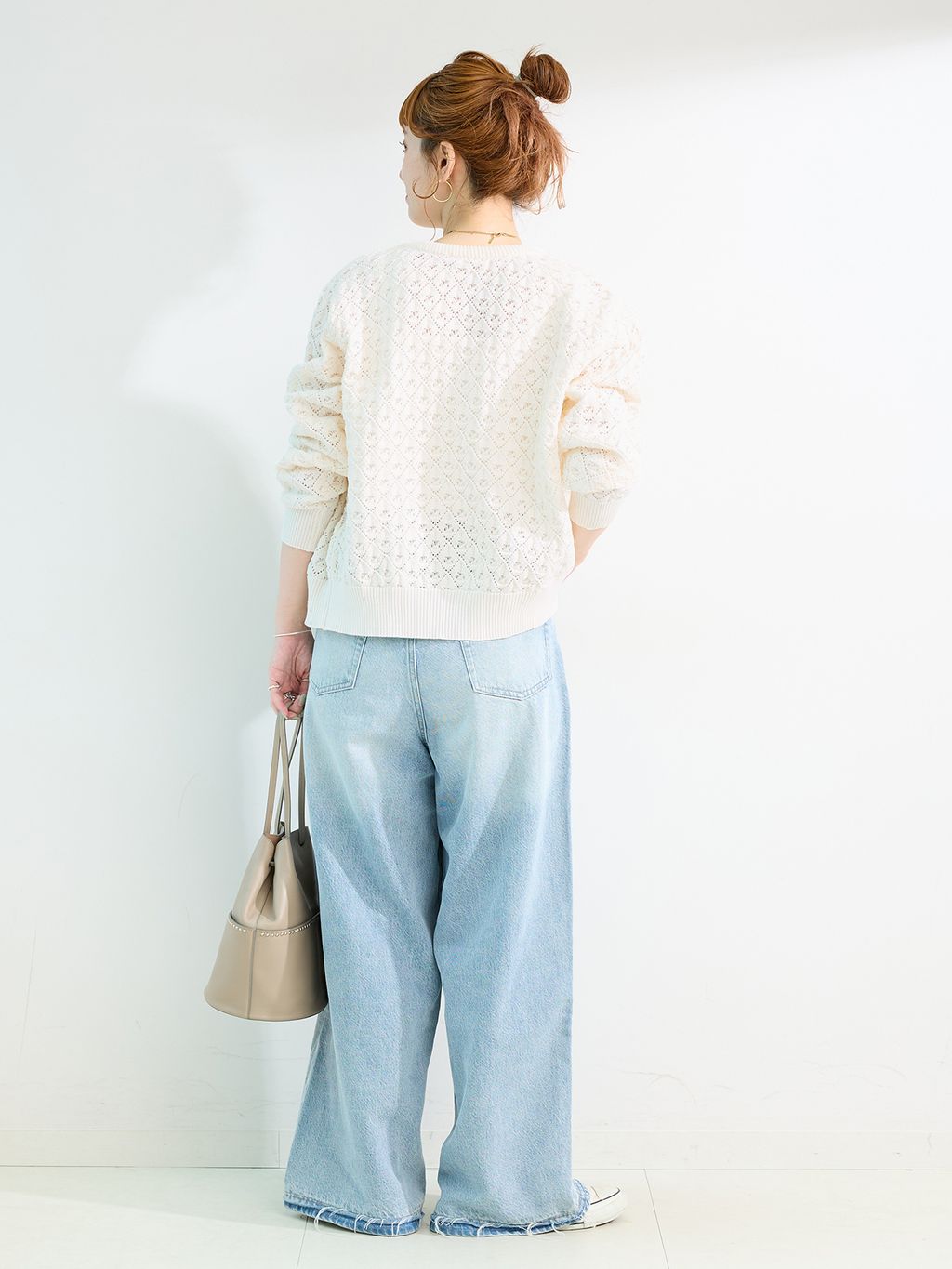 【№32】別ショット♡ご確認用 追加予約》手洗い可 / 幾何柄ZIPカーディガンのコーディネートスナップ
