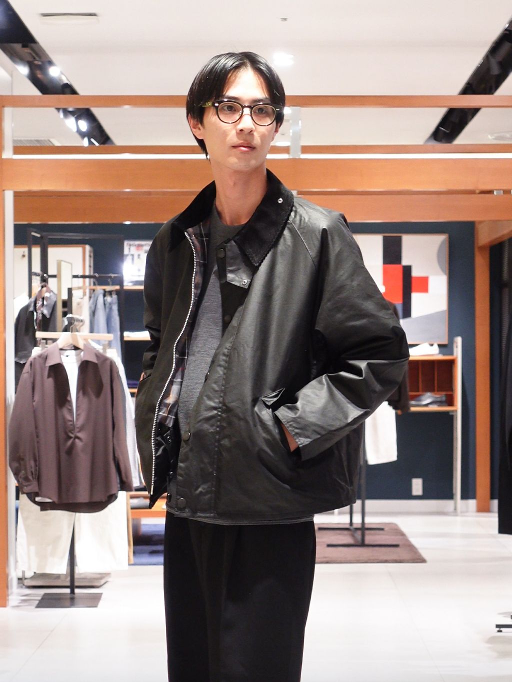 Barbour(バブアー) OS TRANSPORT WAX JACKETのコーディネートスナップ
