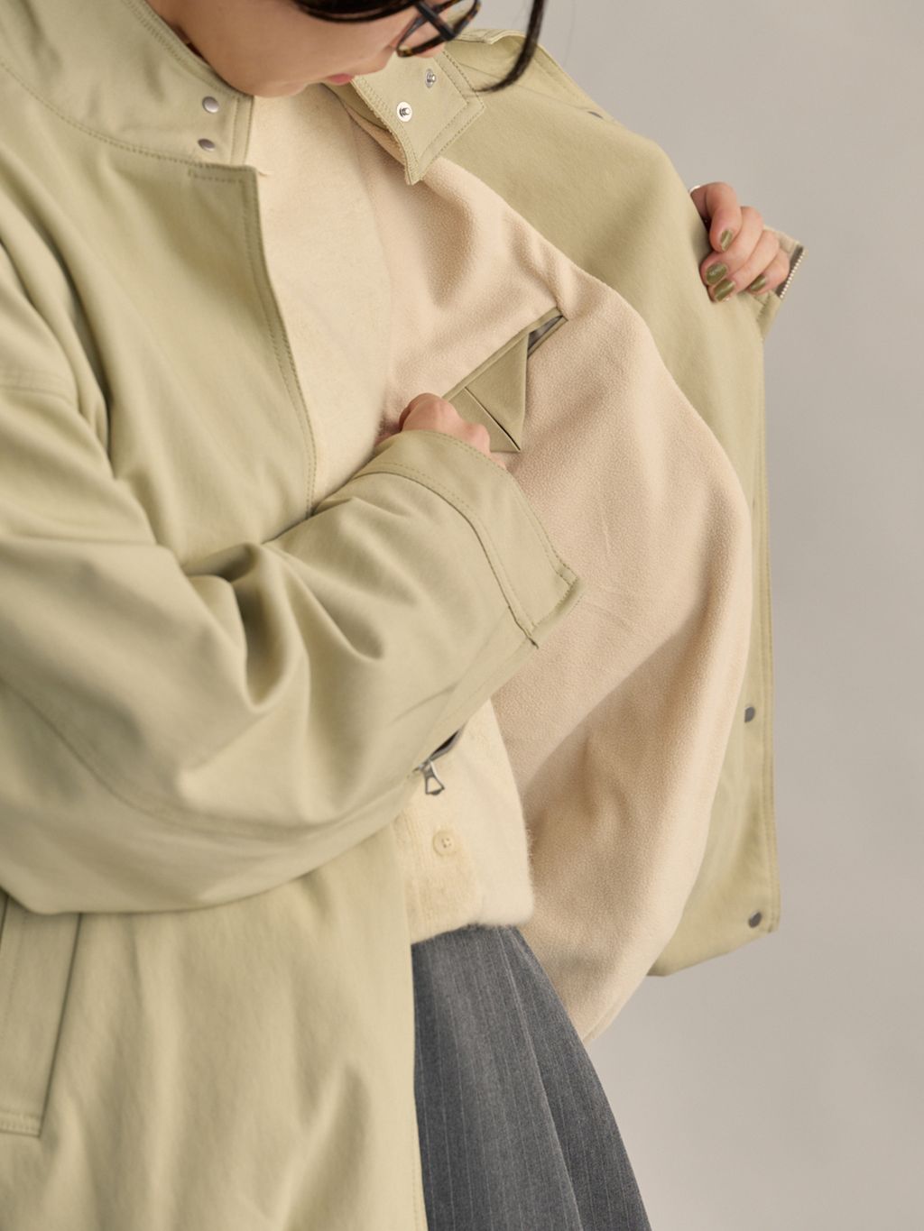 TODAYFUL Standcollar Warm Blouzonのコーディネートスナップ（mio