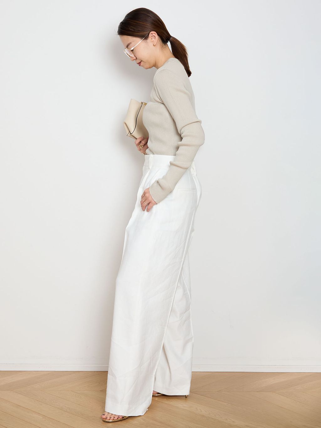 AQUAZZURA/アクアズーラ】 SO NUDE サンダルのコーディネートスナップ