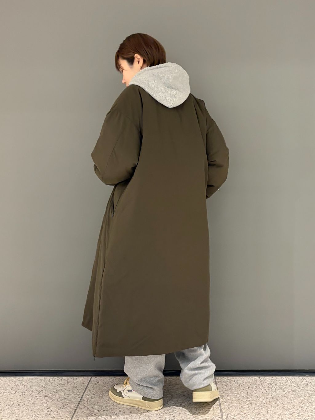 miffew】COLLARLESS DOWN COATのコーディネートスナップ（M.K