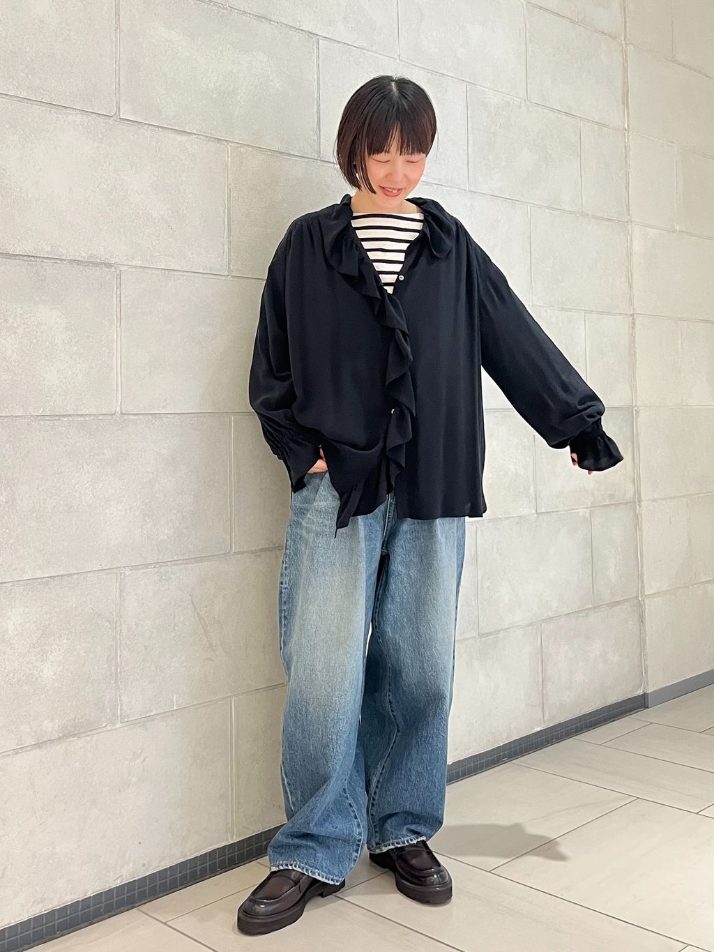 追加2》13OZデニム タックラウンドパンツのコーディネートスナップ