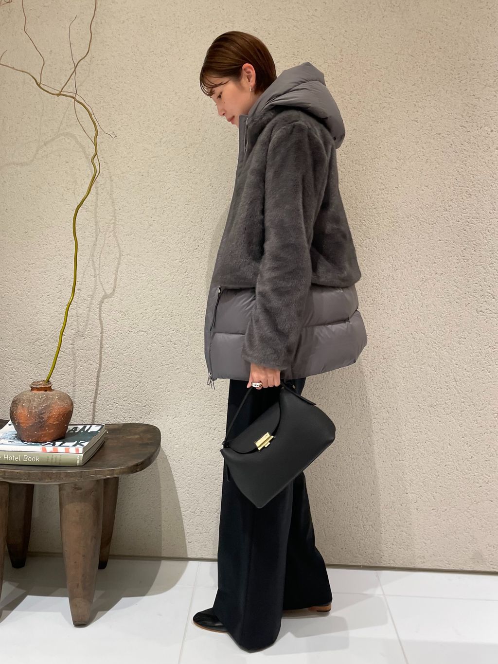 DUNO / デュノ 別注 FRAKE コートのコーディネートスナップ（Risa